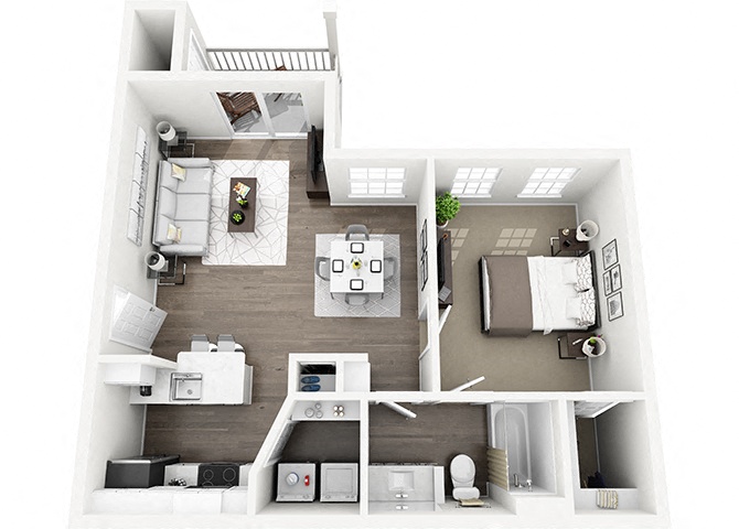 Lexington Farms - A1R - 3D floor plan